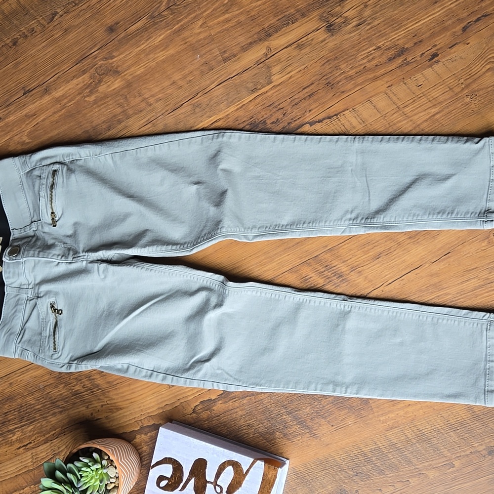 Women's Democracy Ab Technology Size 4 Skinny Double Zipper Gray Jeans - Picture 2 of 7